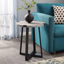 Check spelling or type a new query. 18 Metal Wrap Round Side Table Grey Wash Grey Side Table Living Room Accent Tables Round Side Table