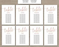 Wedding Seating Plan Cards Template Editable Seating Cards Etsy