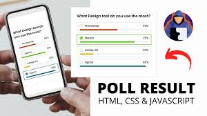 how to create poll system in html css