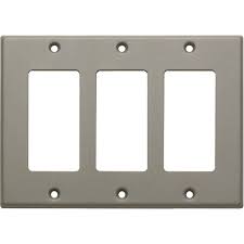 Rdl Cp 3g Triple Slot Cover Plate Gray