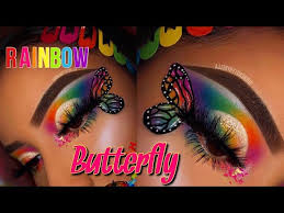 rainbow erfly makeup tutorial you