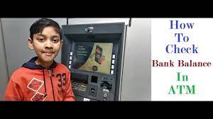 check bank balance in atm machine