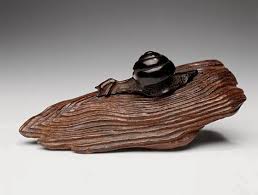 Works purchased from him appear in major museum. Rabih Alameddine On Twitter SeiyÅdÅ Tomiharu Netsuke Snail On Log 1770 Japan Wood Umoregi