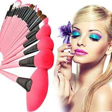 synthetic hair makeup brush set