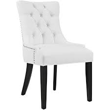 holley tufted faux leather dining chair