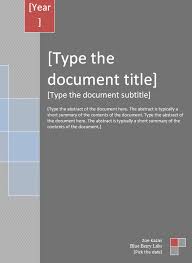 Report Cover Template 4 Free Word Documents Download