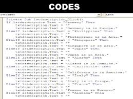 Visual Basic Codes And Screen Designs