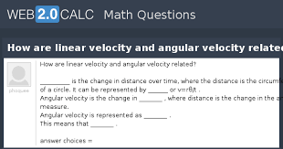 How Are Linear Velocity And Angular