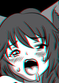 Ahegao Face Anime Girl' Poster, picture, metal print, paint by  AestheticAlex 