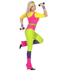 neon 80s aerobics instructor costume