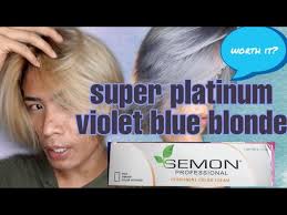 It's a bit of that classic cliche i know… but i loved my blue mermaid hair too — urgh … dilemma! Semon Hairdye Jasvlog Super Platinum Violet Blue Blonde Jeric Sevilla Youtube