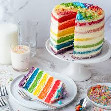 Der piñata kuchen hält im inneren eine bunte, schokoladige überraschung bereit. Rainbow Cake Regenbogentorte Coming Out Kuchen