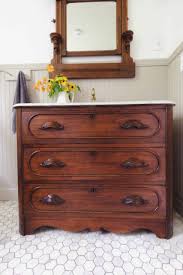 antique dresser turned into vanity