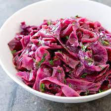 Braised Red Cabbage Recipe Sweet Amp Sour Braised Red Cabbage Side Dish  gambar png