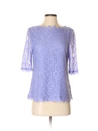 Details About Pim Larkin Women Purple Short Sleeve Top S