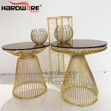 gold modern round tea table sofa side
