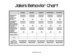 Behavior Charts For Home Elementary Or Middle School Fully Editable
