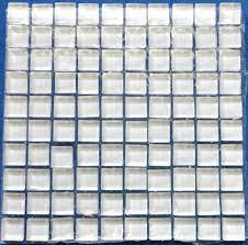 White Mini Crystal Glass Mosaic Tiles