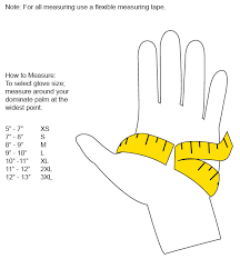 Glove Size Chart Size Chart Notes Tips