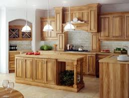 with hickory cabinets