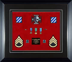 Present your service awards front and center and keep them safe and contained. Gallery Custom Military Shadow Box Examples Framed Guidons