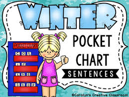 Predictable Sentences Pocket Chart Cards Winter January Version