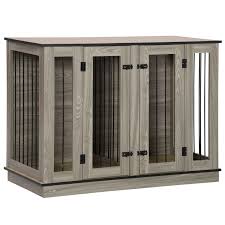 Pawhut Dog Crate Furniture With Divider