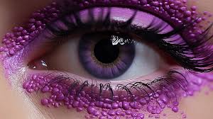 women beauty purple eyes makeup images