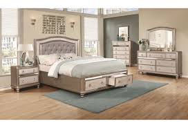 The rolwing bedroom set by coaster furniture features exquisite casual design. Coaster Bling Game Upholstered Queen Bed With Storage Footboard A1 Furniture Mattress Upholstered Beds