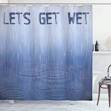 Such home decor is also referred to as a coastal or cottage decor. Blue White Ombre Seashore Shower Curtain Rainy Day Waterdrops Blue And White Romantic Sexy Quote Raining Art Decorations For Home Decor Accessories Lets Get Wet Digital Print Polyester Fabric In Dubai