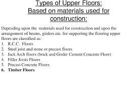 6 floors upper floor of timber