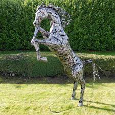horse lawn sculpture large horse garden