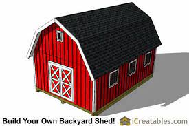 16x24 Gambrel Shed Plans 12x16 Barn