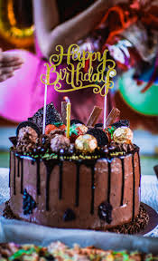 a birthday cake mad of chocolate free