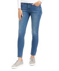 Warp Weft Mid Blue Wash Jfk Skinny Jeans Women
