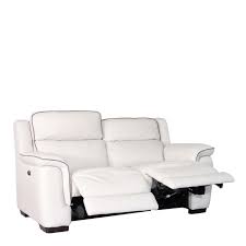 monza leather 2 seat sofa with double