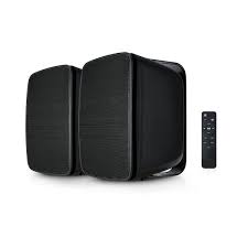 Soundpro Dual Bluetooth Weatherproof Indoor Outdoor Wall Mount Loudspeakers Black