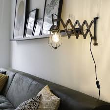 Industrial Wall Lamp Black Adjustable