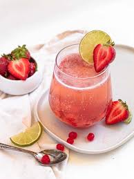 strawberry and lime sparkling boba