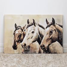 Solace Trio Of Horses Wall Art