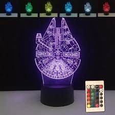 10 Led 7color Changing Table Lamp 3d Night Lights Cool Soft Light Safe For Kids Solution Nightmares Millennium Falcon Led Night Lights Aliexpress
