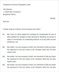 sle director resignation letters