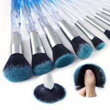 10pcs unicorn make up brushes crystal
