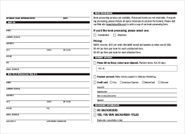 Sample Of Order Form Template Chakrii