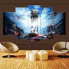 5 Panel Canvas Art Wall Decor Large In