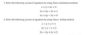 Equations By Using Gauss Elimination