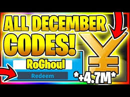 What are the new ro ghoul codes wiki and how to redeem code to get free yen, rc or mask ? Youtube Roblox Codes For Ro Ghoul December