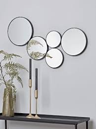 circles decorative mirror black