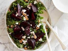 Beet Salad With Feta And Red Onion And Balsamic gambar png