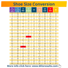 70 Detailed Shoe Size Cross Reference Chart